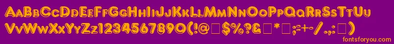 FrankfurterHltitcNormal Font – Orange Fonts on Purple Background