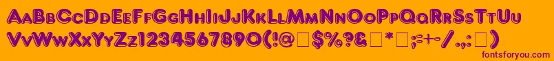 FrankfurterHltitcNormal Font – Purple Fonts on Orange Background