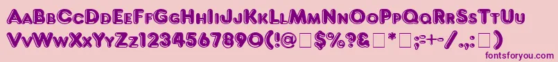 FrankfurterHltitcNormal Font – Purple Fonts on Pink Background