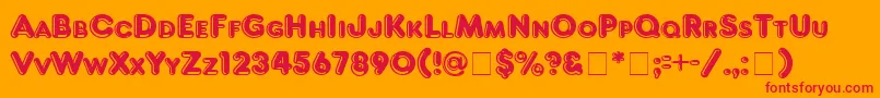 FrankfurterHltitcNormal Font – Red Fonts on Orange Background