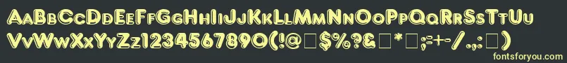 FrankfurterHltitcNormal Font – Yellow Fonts on Black Background