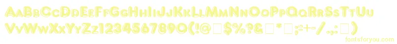 FrankfurterHltitcNormal Font – Yellow Fonts on White Background