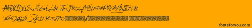 Czcionka Forsale – czarne czcionki na pomarańczowym tle