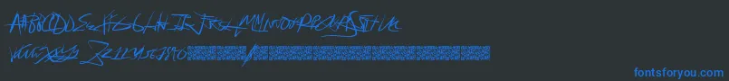 Шрифт Forsale – синие шрифты на чёрном фоне