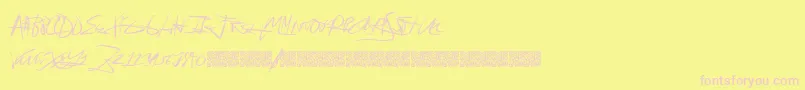 Forsale Font – Pink Fonts on Yellow Background