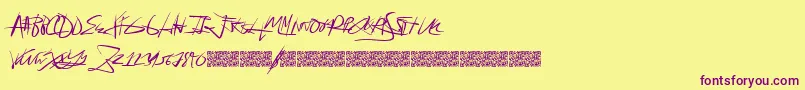 Forsale Font – Purple Fonts on Yellow Background