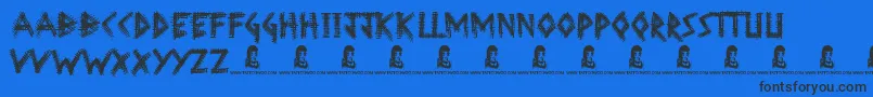 WrongTracks Font – Black Fonts on Blue Background