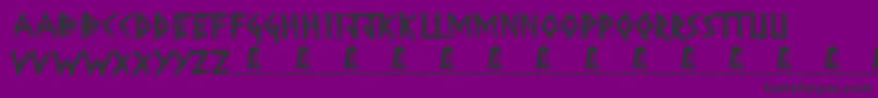 WrongTracks Font – Black Fonts on Purple Background