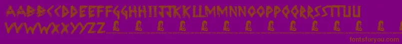 WrongTracks Font – Brown Fonts on Purple Background