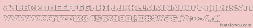 Lefthandlukeboldout Font – Gray Fonts on Pink Background