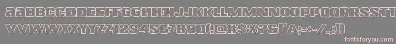 Lefthandlukeboldout Font – Pink Fonts on Gray Background