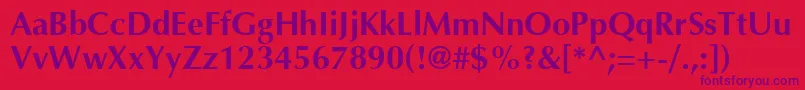 AgoptB Font – Purple Fonts on Red Background
