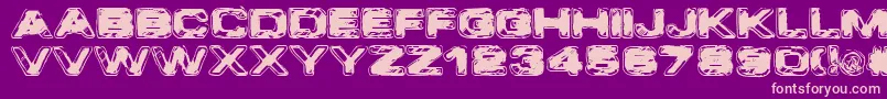 VtcCoppakroma Font – Pink Fonts on Purple Background