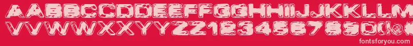 VtcCoppakroma Font – Pink Fonts on Red Background