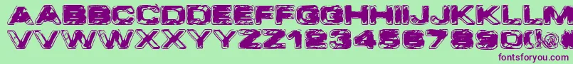 VtcCoppakroma Font – Purple Fonts on Green Background