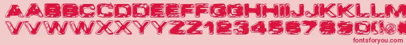 VtcCoppakroma Font – Red Fonts on Pink Background