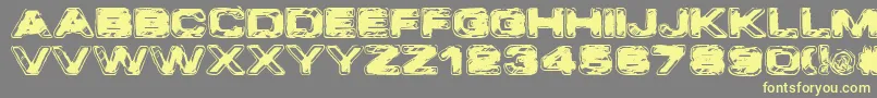 VtcCoppakroma Font – Yellow Fonts on Gray Background