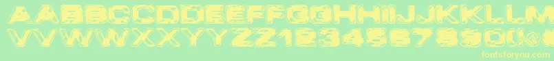 VtcCoppakroma Font – Yellow Fonts on Green Background