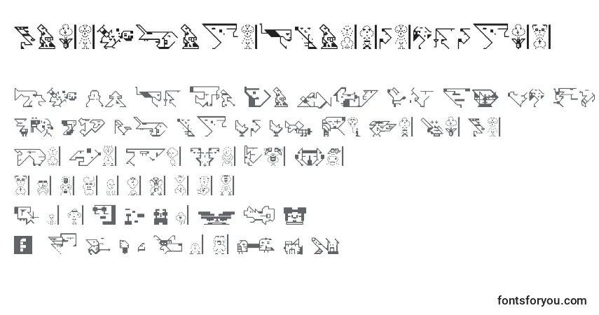 Czcionka TestamentCNeuroticons1 – alfabet, cyfry, specjalne znaki