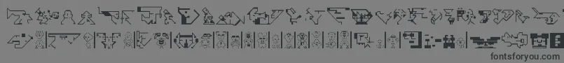 TestamentCNeuroticons1-Schriftart – Schwarze Schriften auf grauem Hintergrund