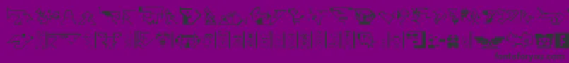 TestamentCNeuroticons1 Font – Black Fonts on Purple Background