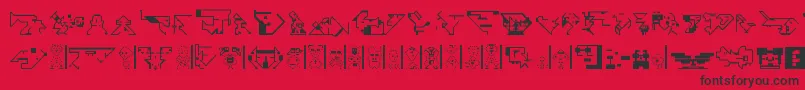 TestamentCNeuroticons1 Font – Black Fonts on Red Background