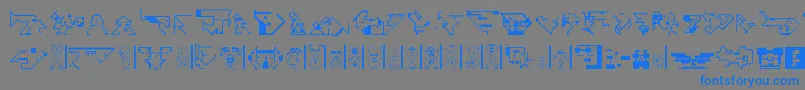 TestamentCNeuroticons1 Font – Blue Fonts on Gray Background