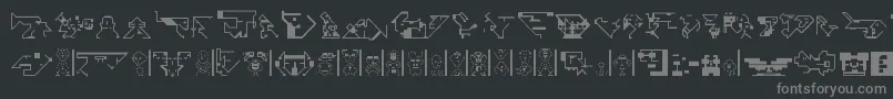 TestamentCNeuroticons1 Font – Gray Fonts on Black Background