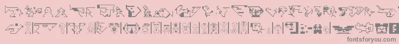 Czcionka TestamentCNeuroticons1 – szare czcionki na różowym tle