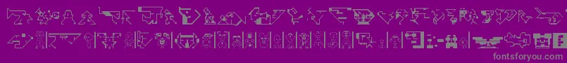 TestamentCNeuroticons1 Font – Gray Fonts on Purple Background