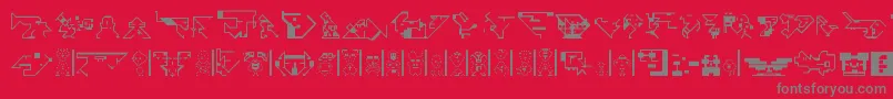 TestamentCNeuroticons1 Font – Gray Fonts on Red Background