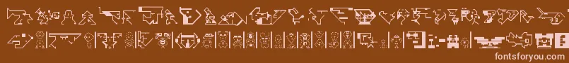 Шрифт TestamentCNeuroticons1 – розовые шрифты на коричневом фоне