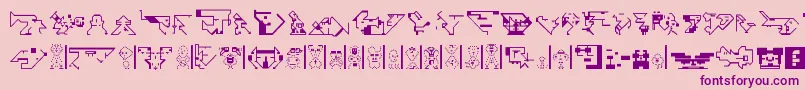 TestamentCNeuroticons1 Font – Purple Fonts on Pink Background