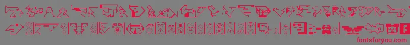 TestamentCNeuroticons1 Font – Red Fonts on Gray Background