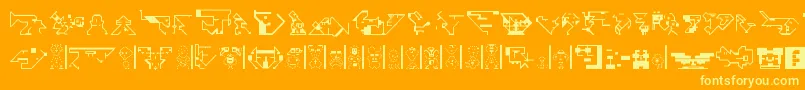 TestamentCNeuroticons1 Font – Yellow Fonts on Orange Background