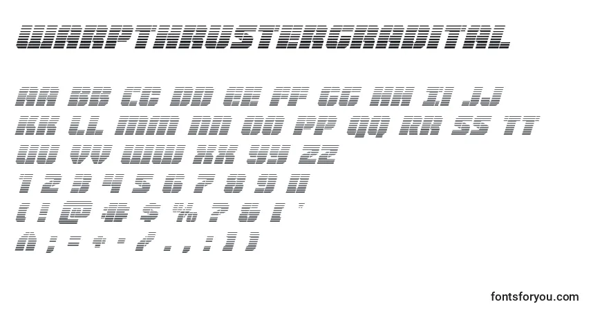 Шрифт Warpthrustergradital – алфавит, цифры, специальные символы