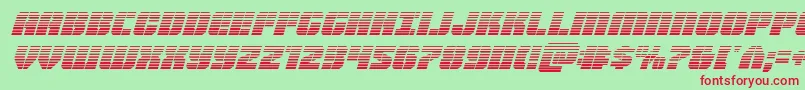 Warpthrustergradital Font – Red Fonts on Green Background