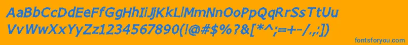 ChizzItalic Font – Blue Fonts on Orange Background