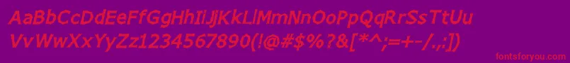 ChizzItalic Font – Red Fonts on Purple Background