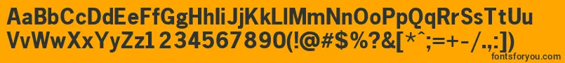 Gothic.KzBold-Schriftart – Schwarze Schriften auf orangefarbenem Hintergrund