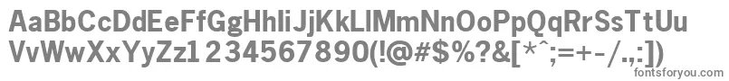 フォントGothic.KzBold – 白い背景に灰色の文字