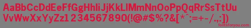 Gothic.KzBold Font – Red Fonts on Gray Background