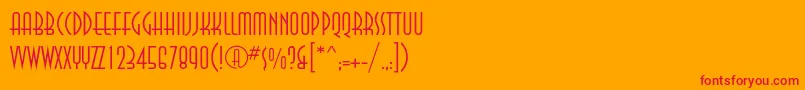 Annalightc Font – Red Fonts on Orange Background