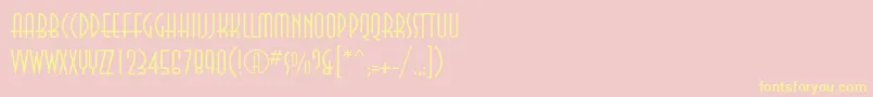 Annalightc Font – Yellow Fonts on Pink Background