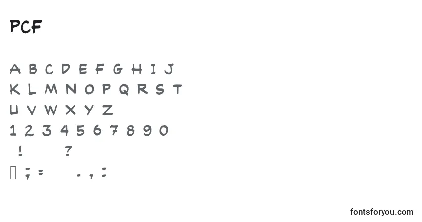 Czcionka PrismaComicFont – alfabet, cyfry, specjalne znaki