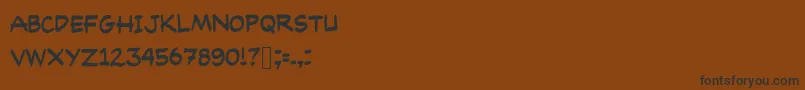Police PrismaComicFont – polices noires sur fond brun