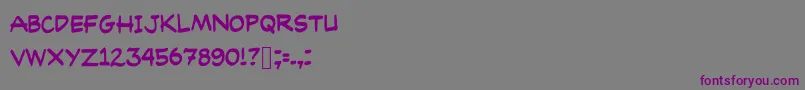 En savoir plus sur la police PrismaComicFont Police PrismaComicFont – polices violettes sur fond gris