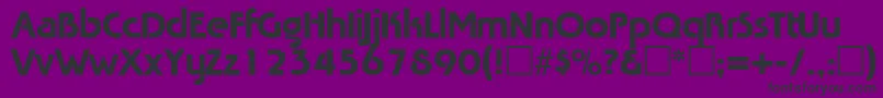 Fonte TabascoRegular – fontes pretas em um fundo violeta