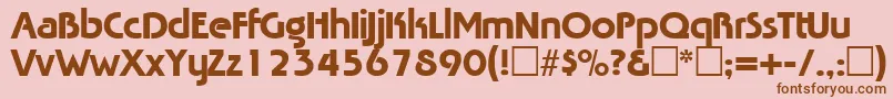 TabascoRegular Font – Brown Fonts on Pink Background