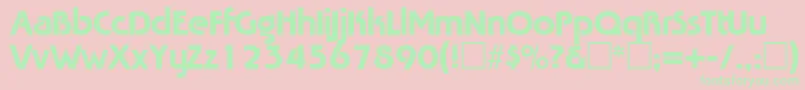 TabascoRegular Font – Green Fonts on Pink Background